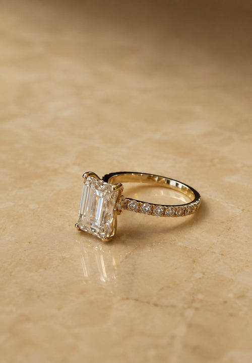 Emerald Cut Lab-Grown Diamond Ring