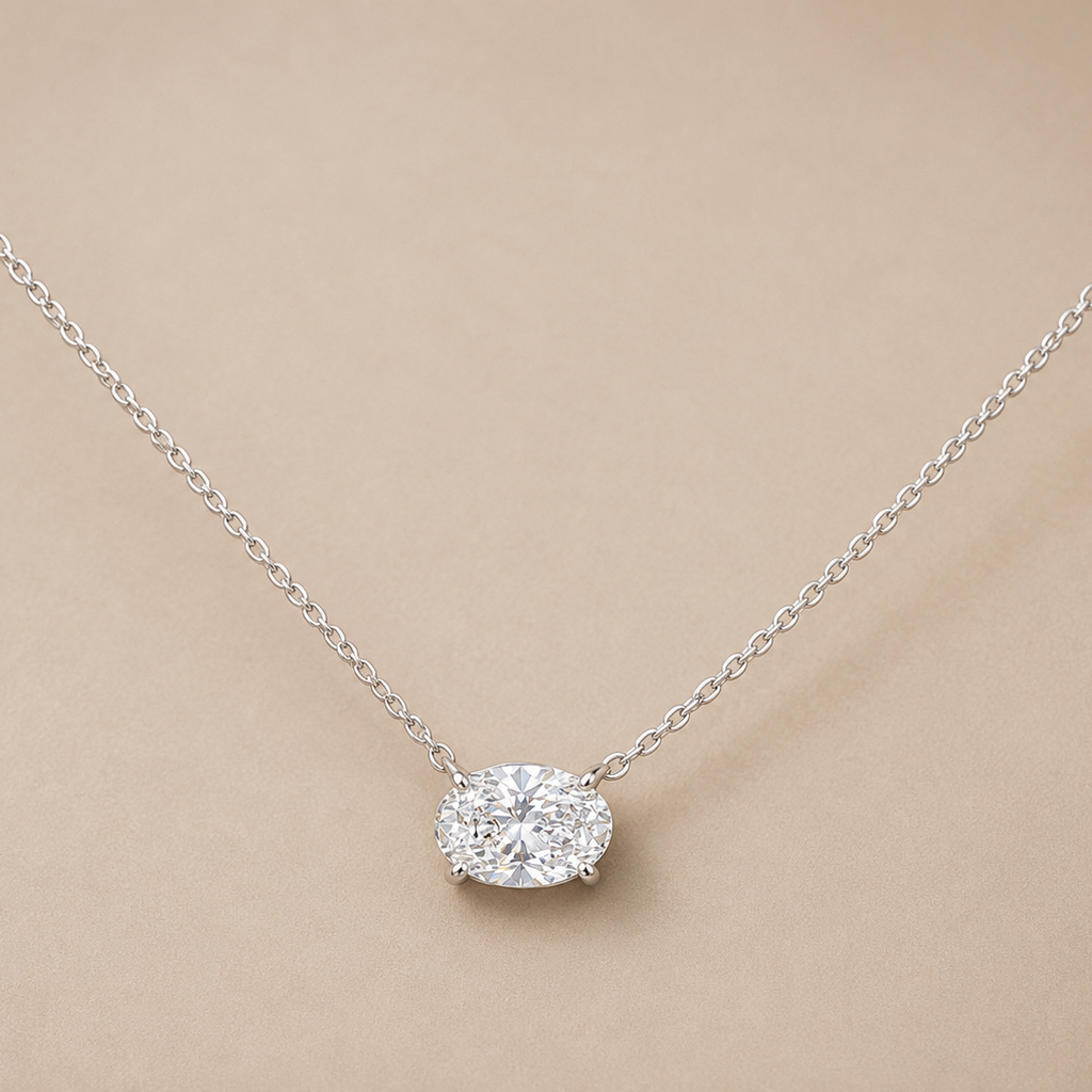 Diamond Solitaire Pendant Necklace