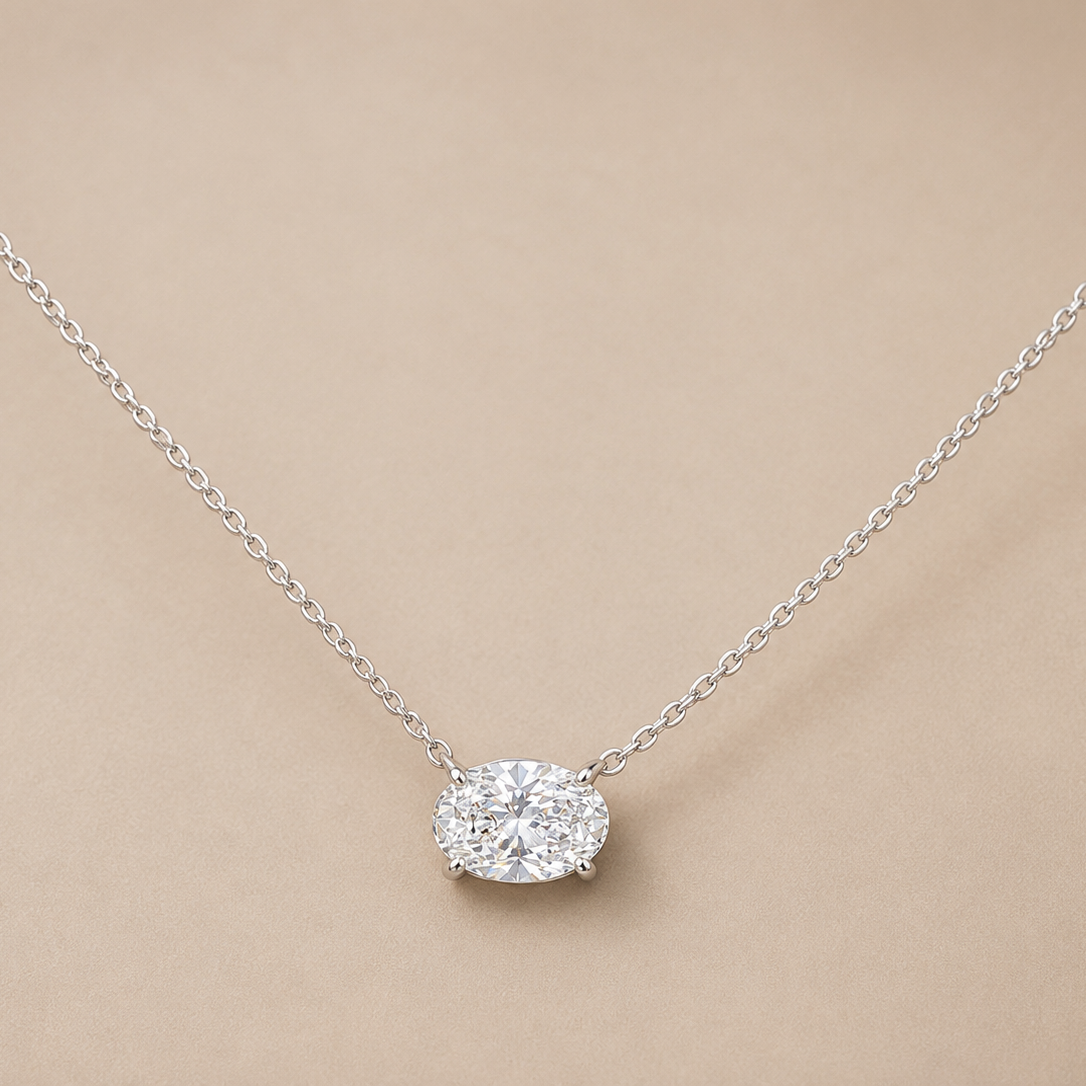 Diamond Solitaire Pendant Necklace