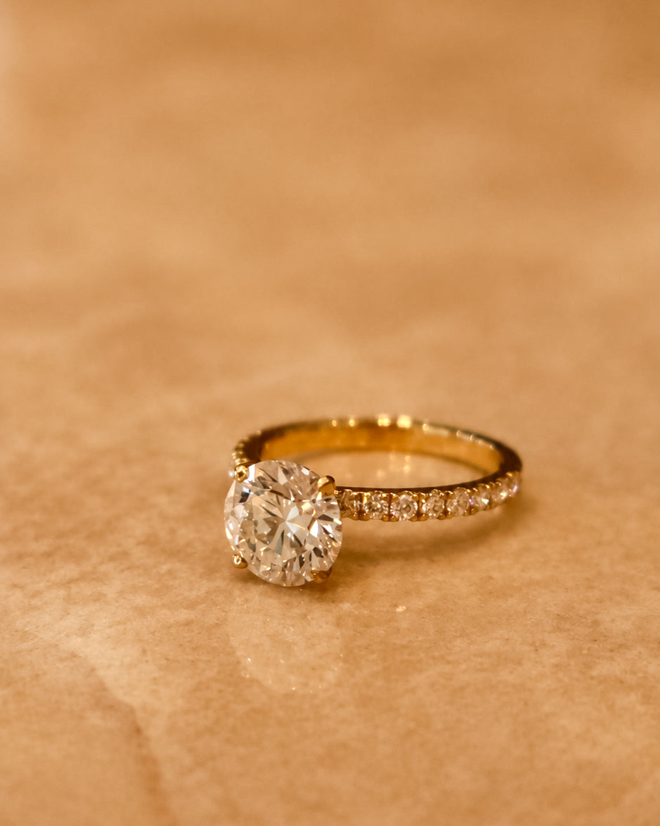 Round Lab-Grown Diamond Ring