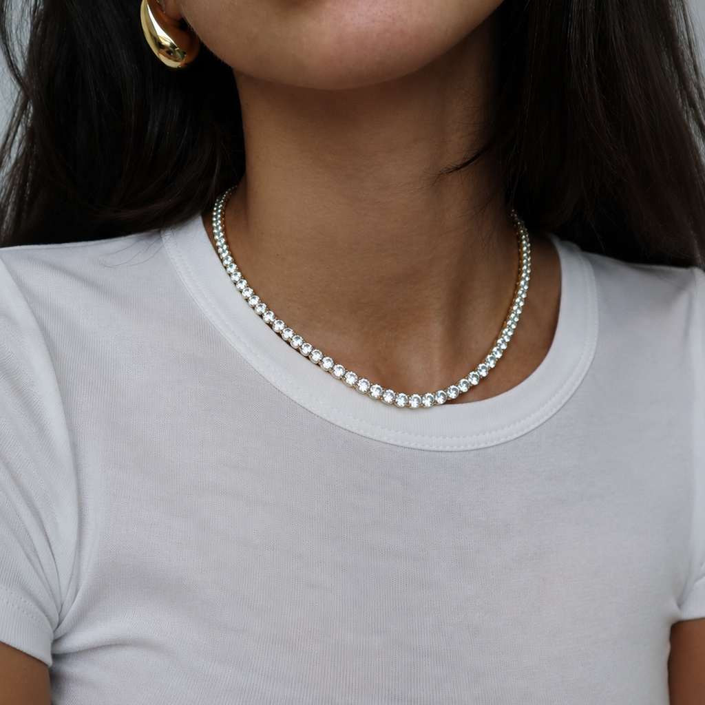 Lab-Grown Diamond Tennis Necklace