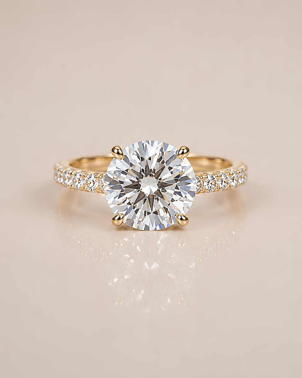 Round Lab-Grown Diamond Ring