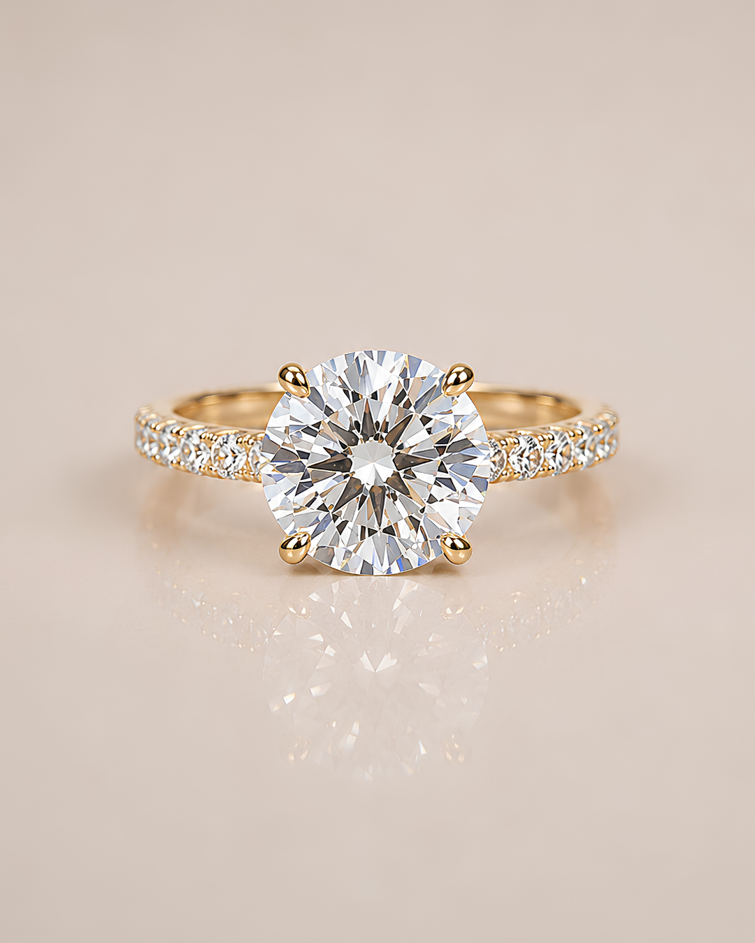 Round Lab-Grown Diamond Ring