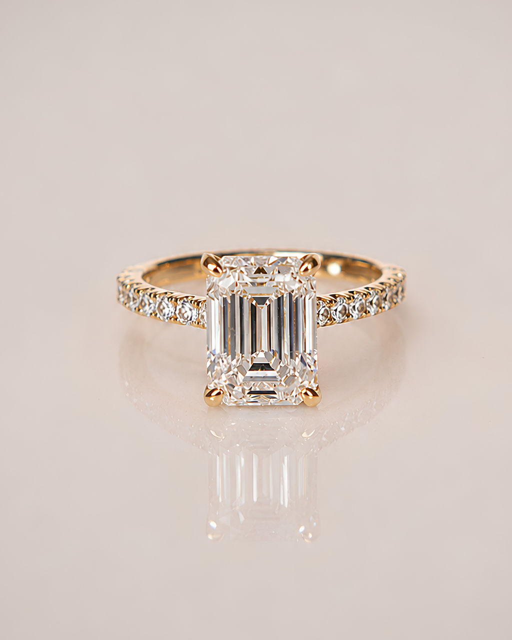 Emerald Cut Lab-Grown Diamond Ring