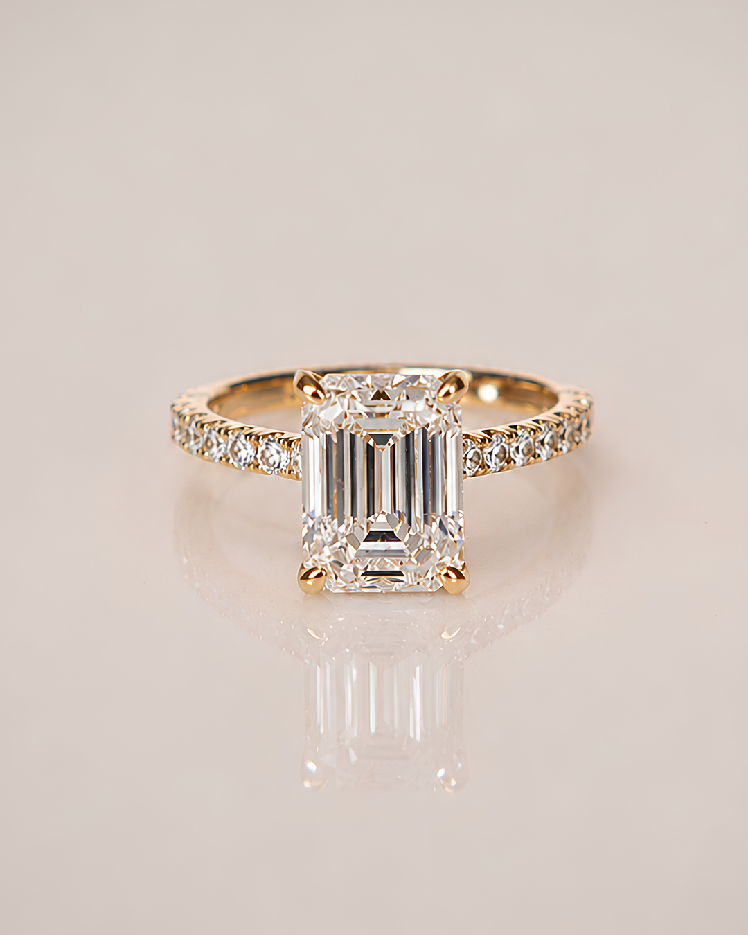 Emerald Cut Lab-Grown Diamond Ring