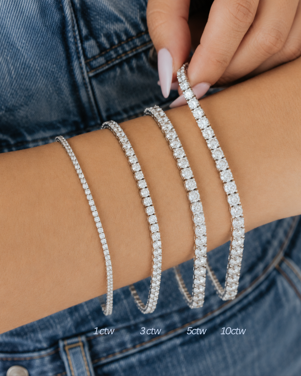 Lab-Grown Diamond Tennis Bracelet