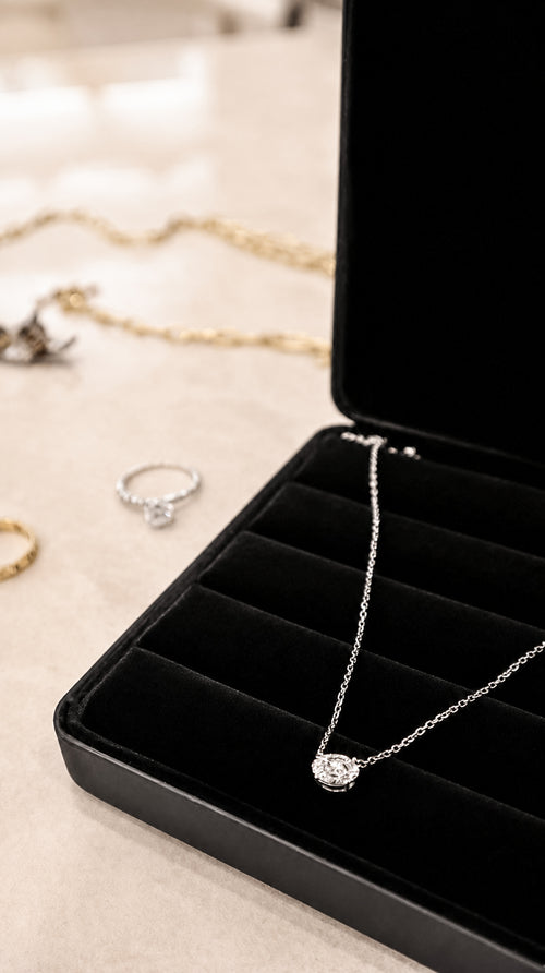 Diamond Solitaire Pendant Necklace